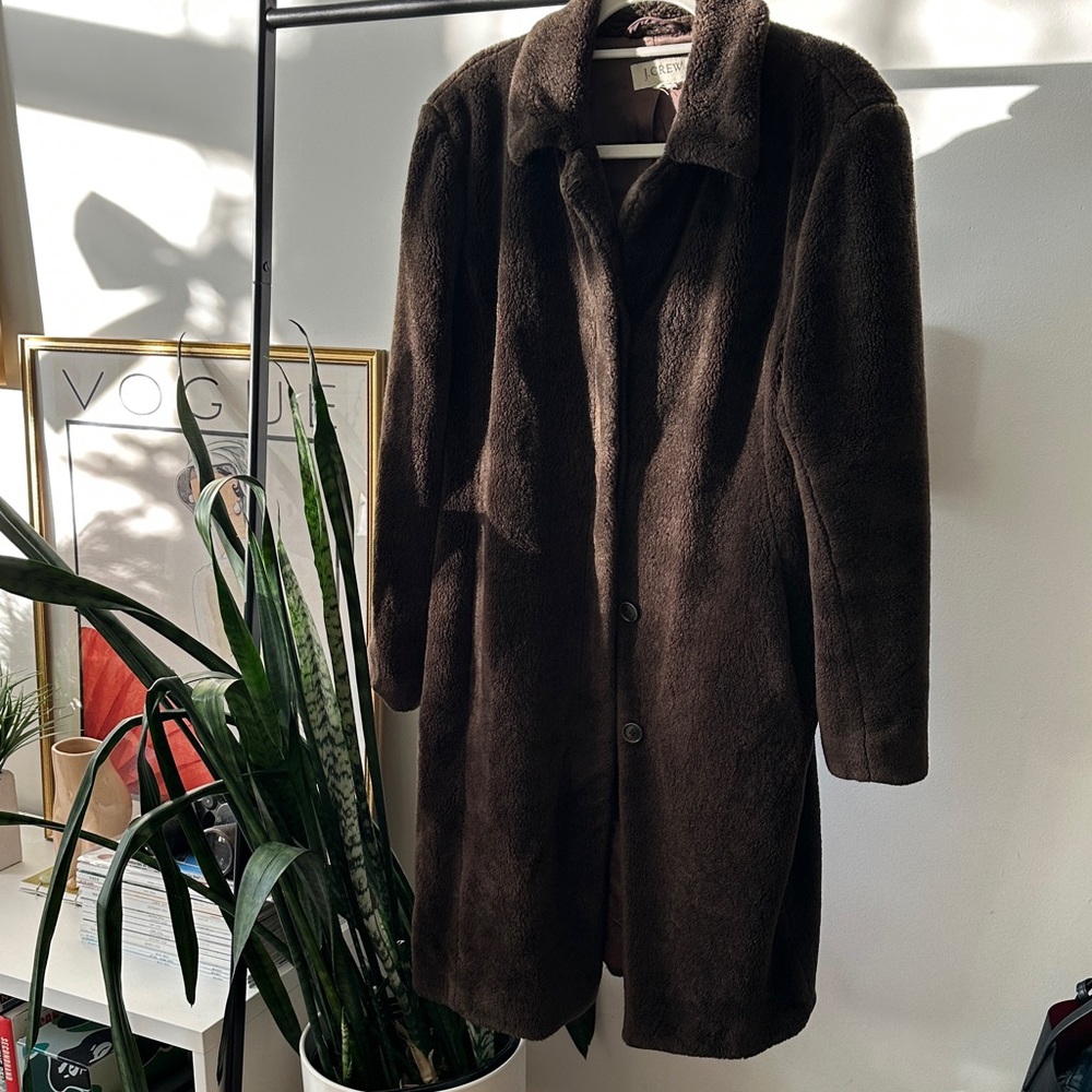 J. Crew Dark Brown Teddy Jacket